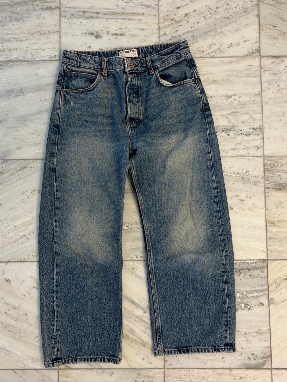Free People We The Free Deep Trance dropped boyfriend crop Jeans